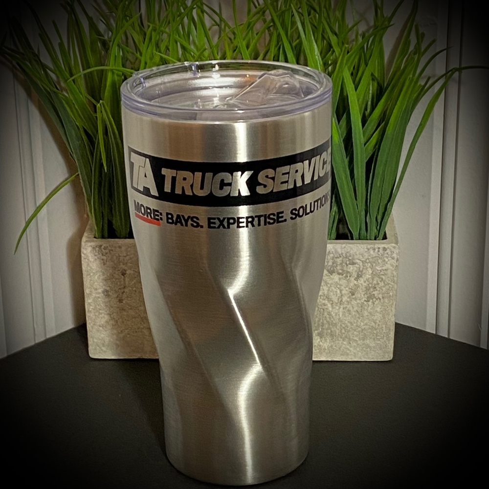 3pc kit: Air chuck.,XLg Tire Inflator&Travel Mug/NASCAR Truck Driver Challenge